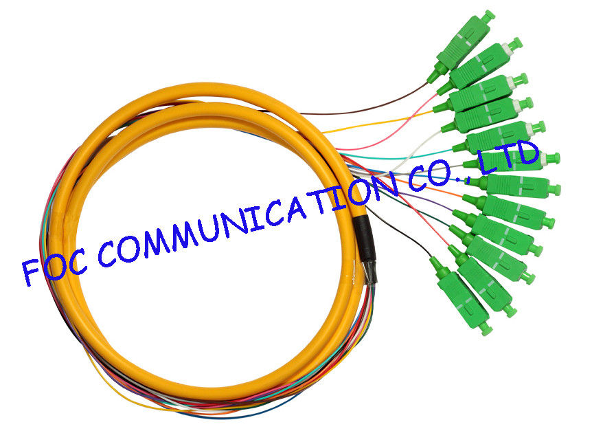 La distribuzione smazza fuori la treccia di fibra ottica per FTTX, i centri del singolo modo 12 della treccia dello Sc dell'APC